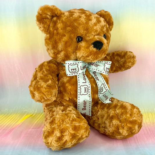 Lovely Rose Bear - Cinnamon with Turquoise Ribbon - Extra Large