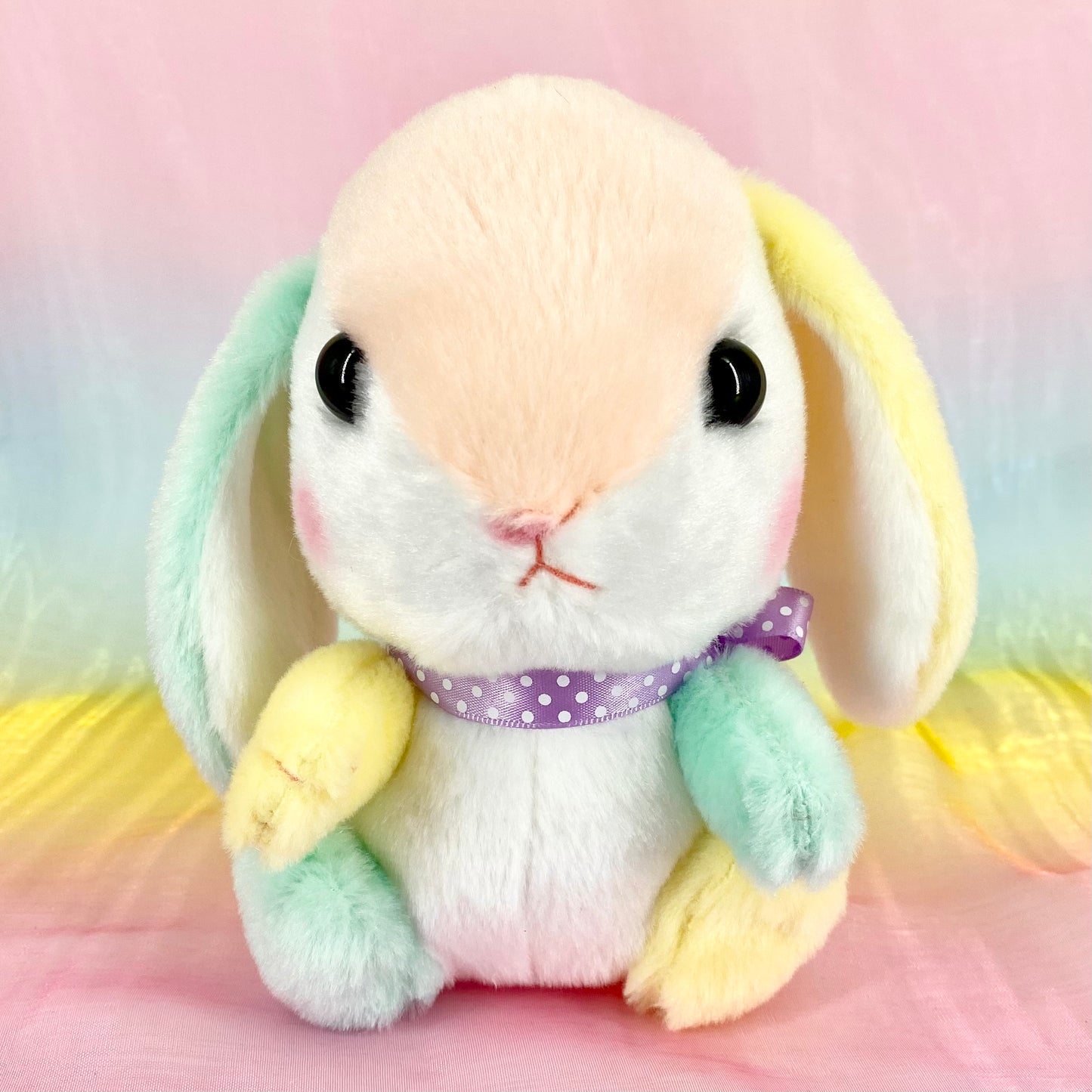 Loppy The Rabbit - Rainbow with Ribbon - Small