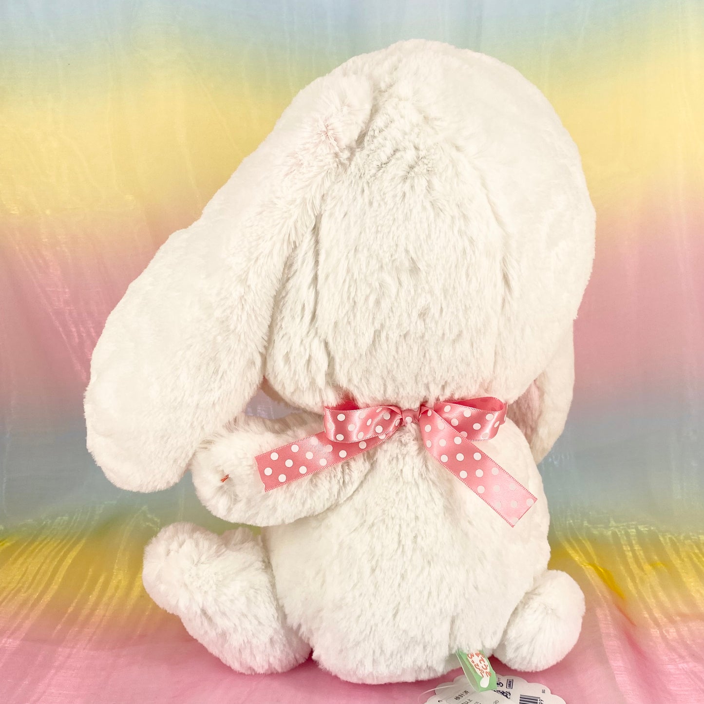 Loppy The Rabbit - White with Ribbon - Large